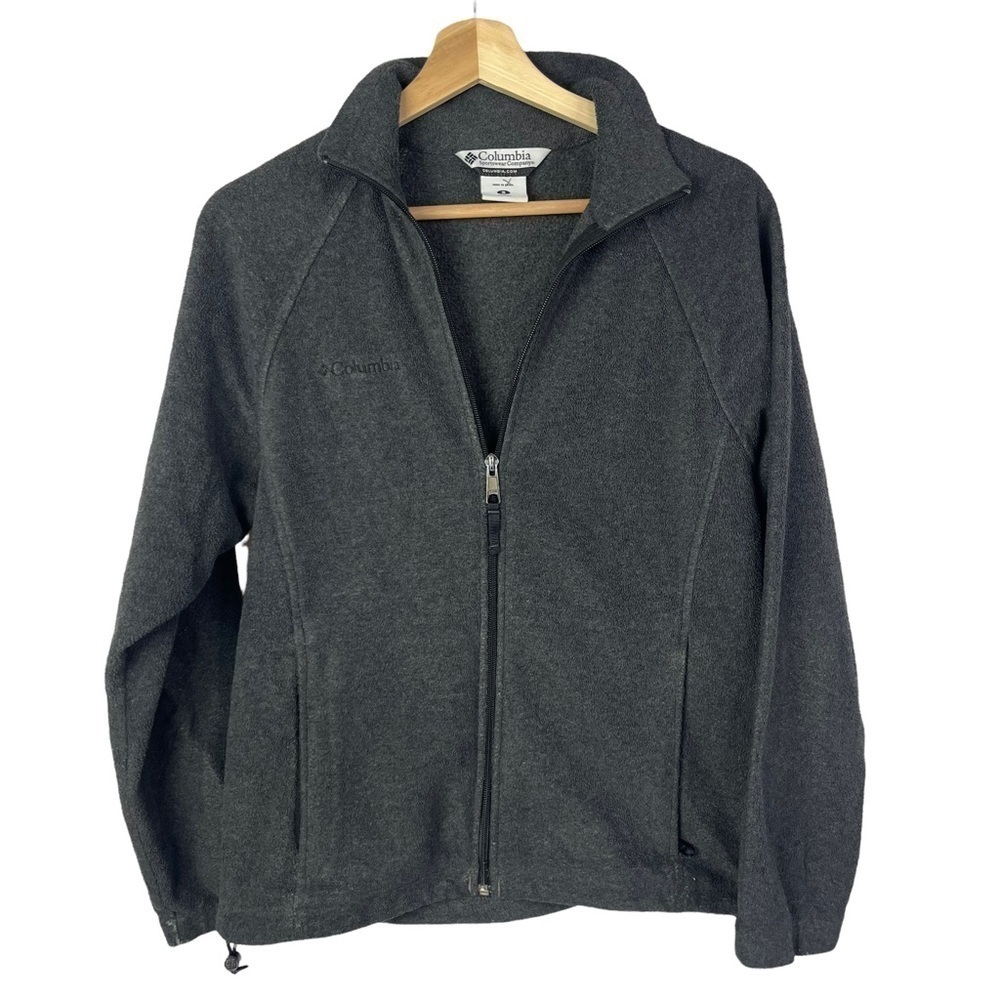 Columbia Gray Micro Fleece Full Zip Jacket S